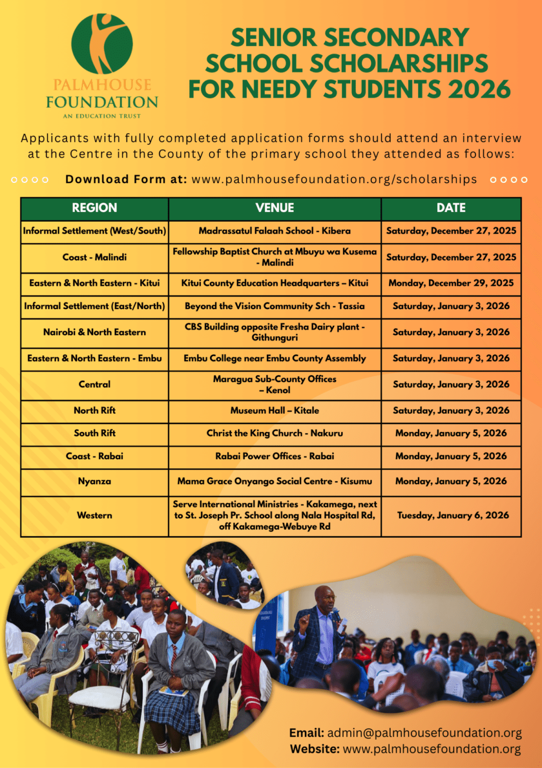 Palmhouse Foundation Scholarship 2026