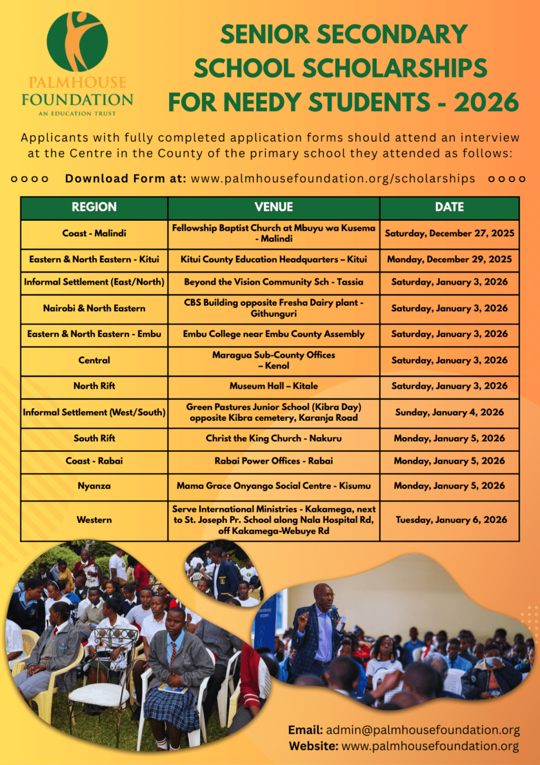 Palmhouse Foundation Secondary School Scholarships for 2026